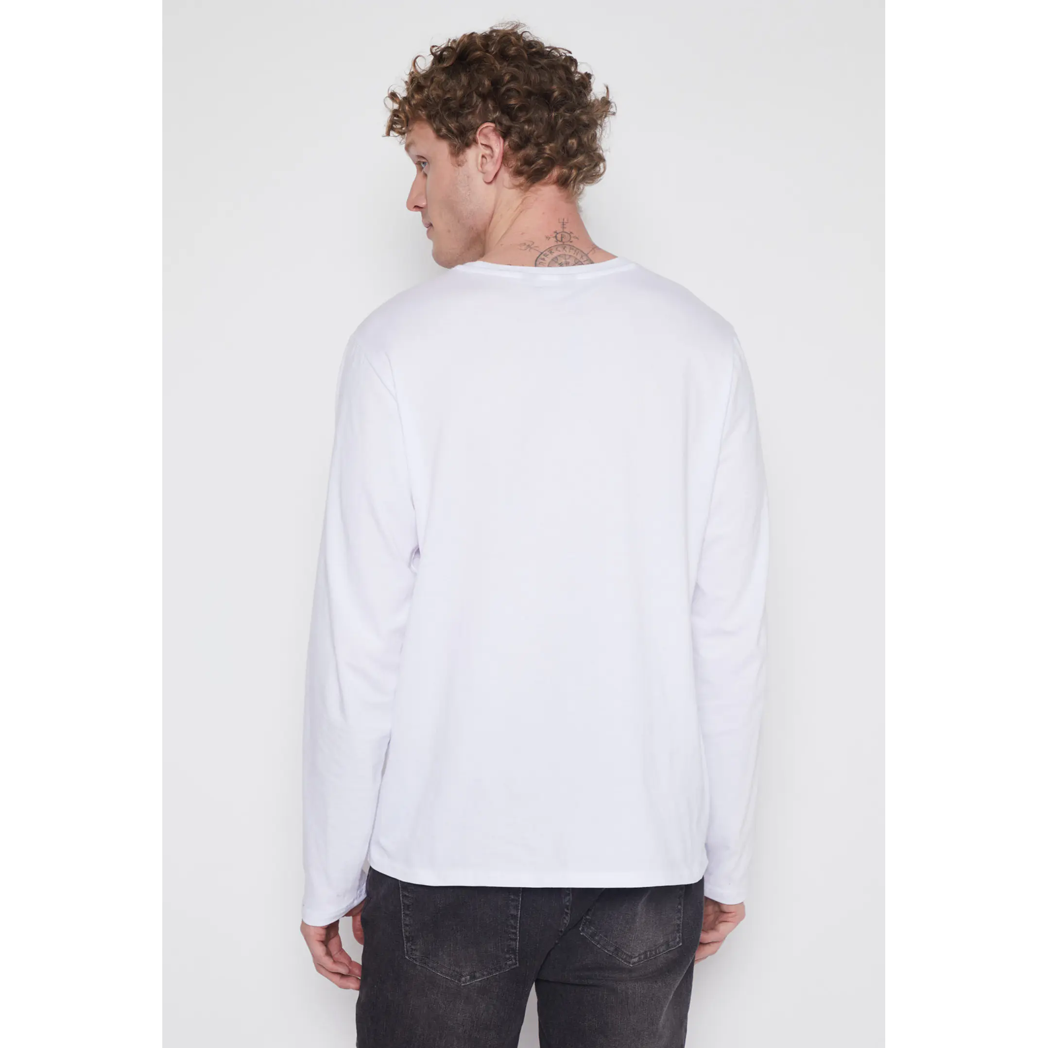 Polera Basic Hombre Blanco Familyshop 4