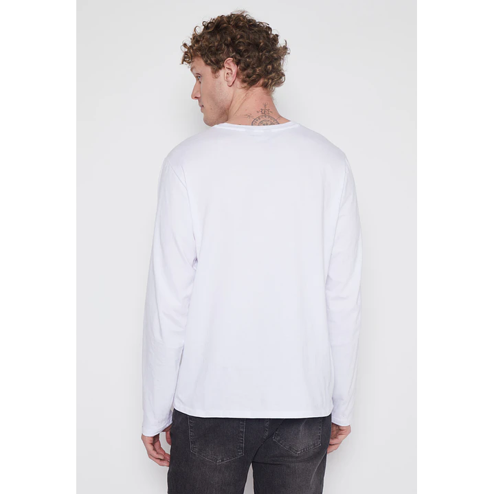Polera Basic Hombre Blanco Familyshop 4