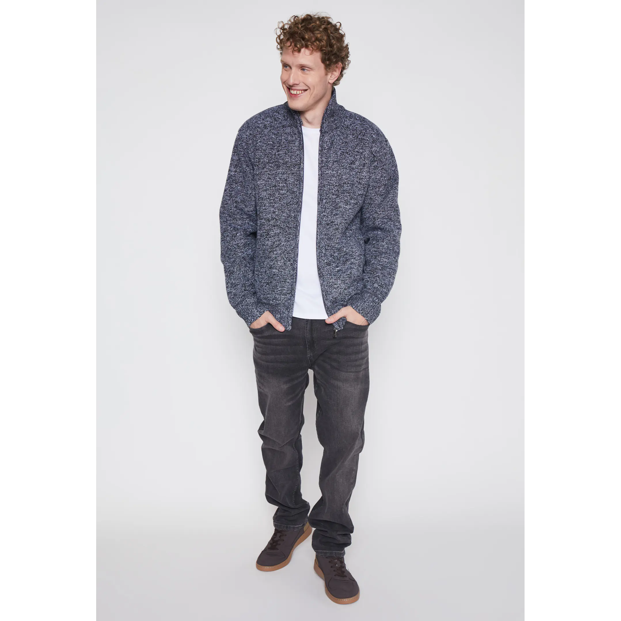 Chaleco Jaspeado Hombre Gris Familyshop 4