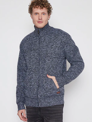 Chaleco Jaspeado Hombre Gris Familyshop