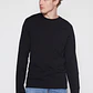 Polera Manga Larga Basic Hombre Negro Familyshop - Miniatura 1