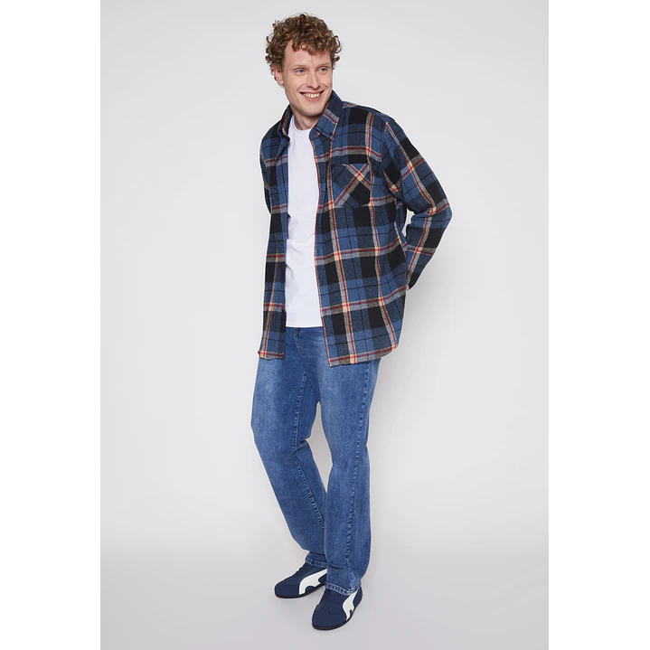 Camisa Franela Hombre Azul Familyshop 4