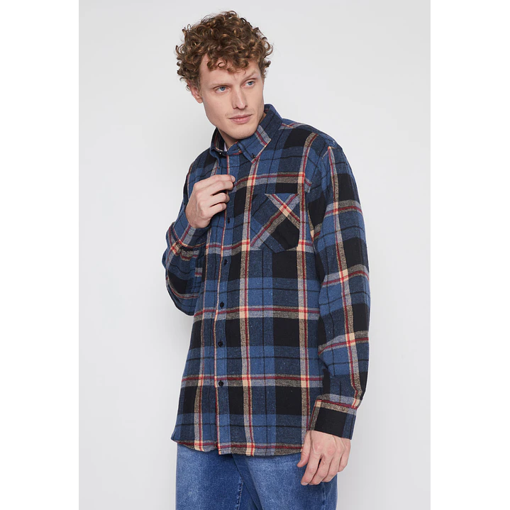 Camisa Franela Hombre Azul Familyshop 1