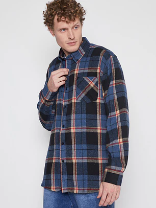 Camisa Franela Hombre Azul Familyshop