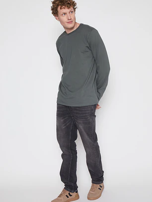 Polera Basic Hombre Verde Familyshop