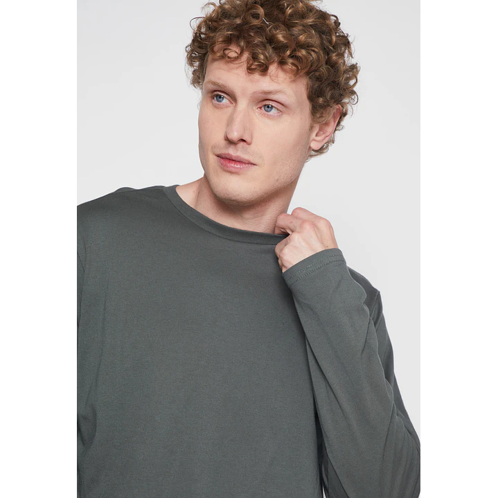 Polera Basic Hombre Verde Familyshop 4