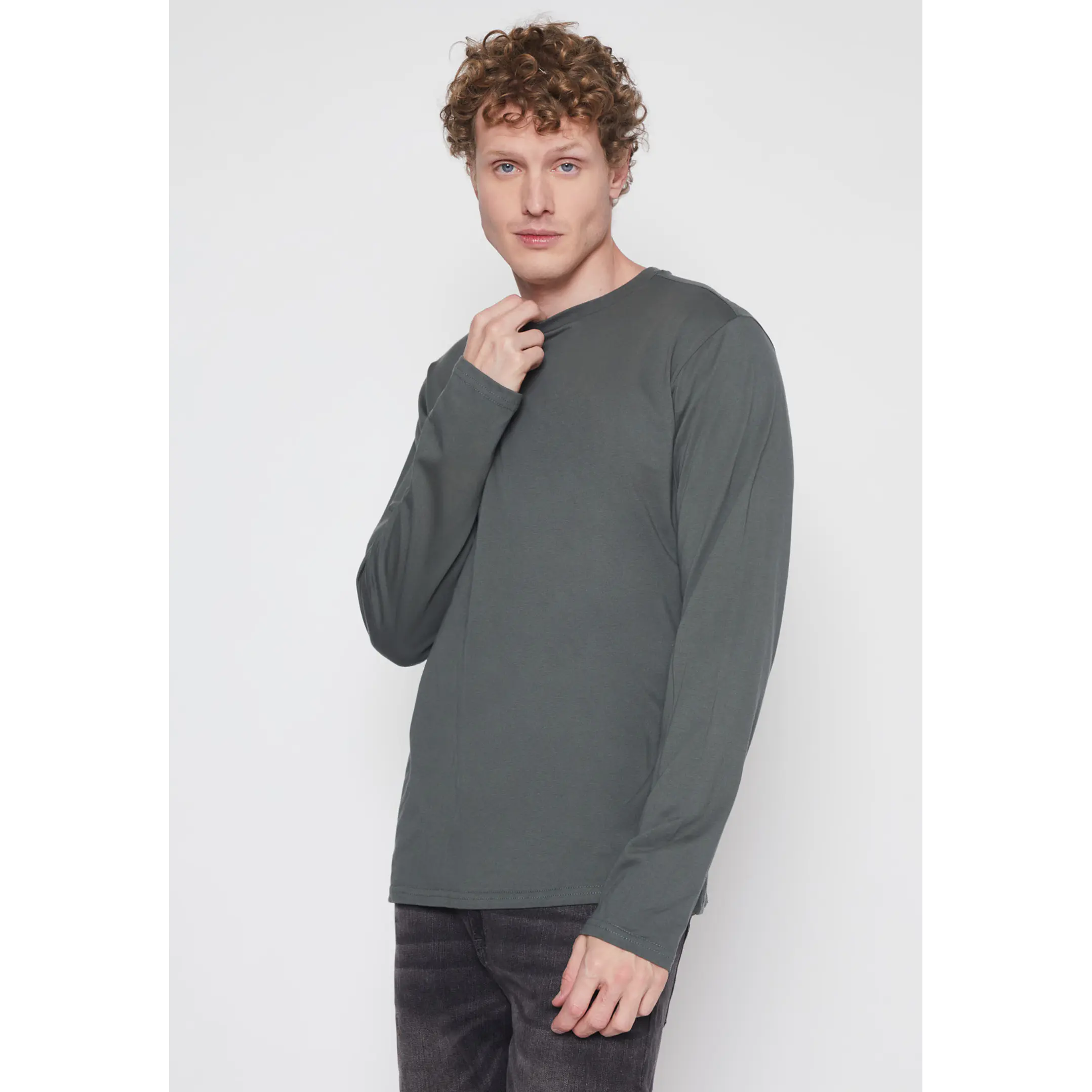 Polera Basic Hombre Verde Familyshop 1