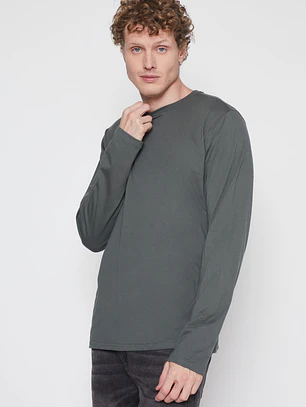 Polera Basic Hombre Verde Familyshop