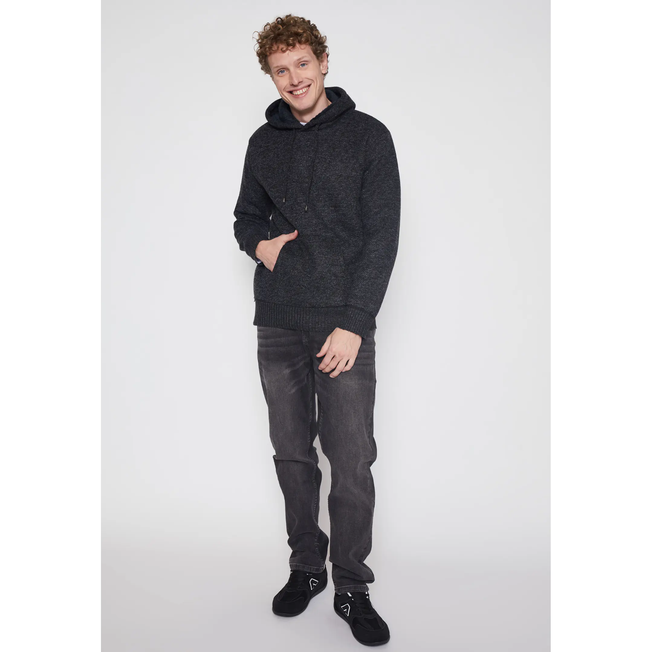 Sweater Peludo Hombre Gris Familyshop 2