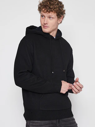 Sweater Peludo Hombre Negro Familyshop