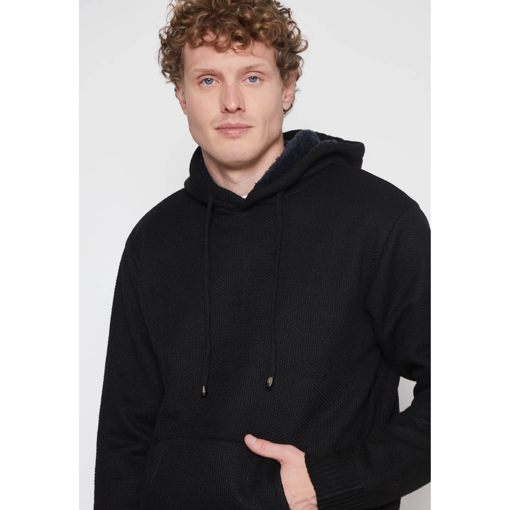 Sweater Peludo Hombre Negro Familyshop 4