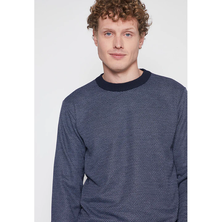 Sweater Bicolor Hombre Azul Familyshop 3