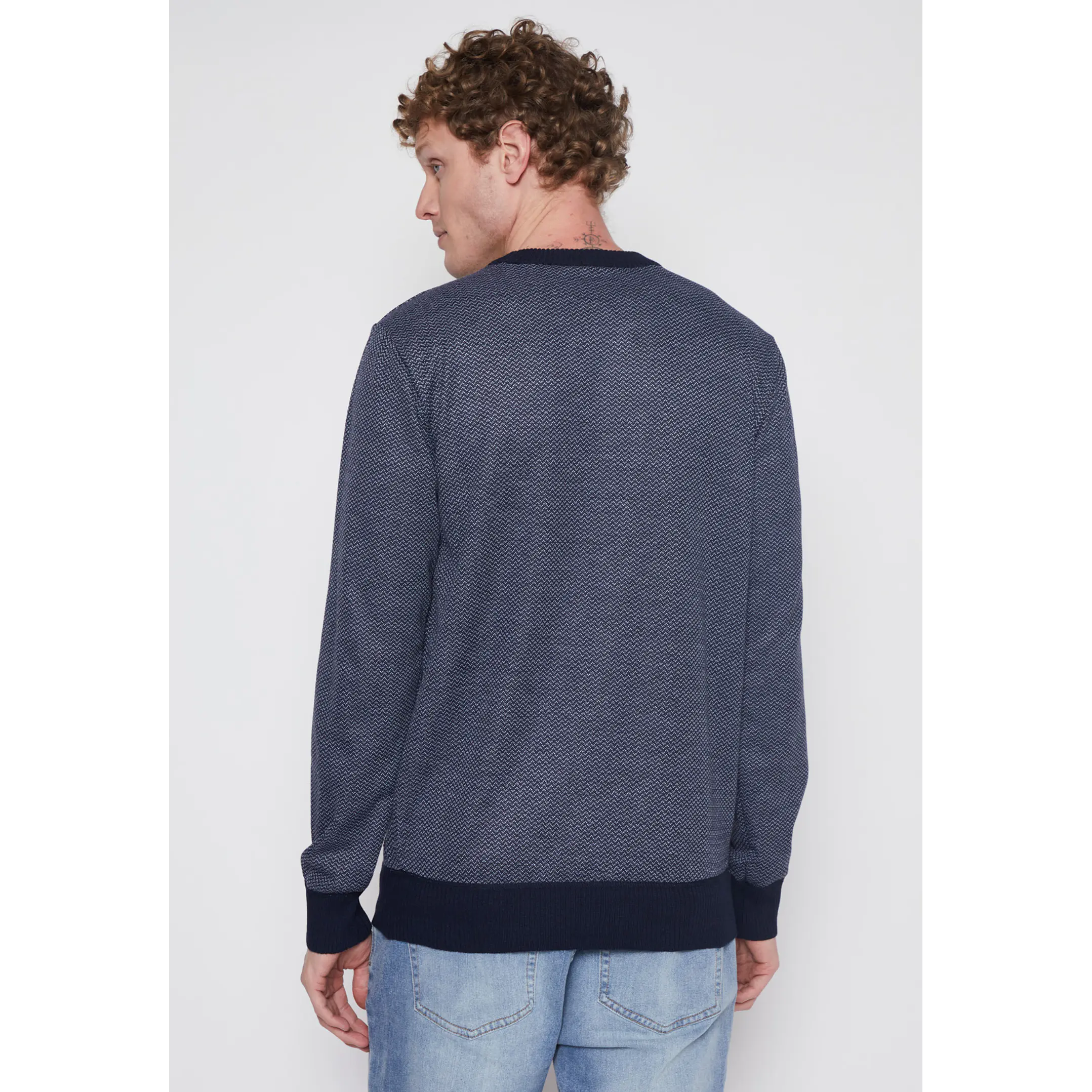 Sweater Bicolor Hombre Azul Familyshop 4