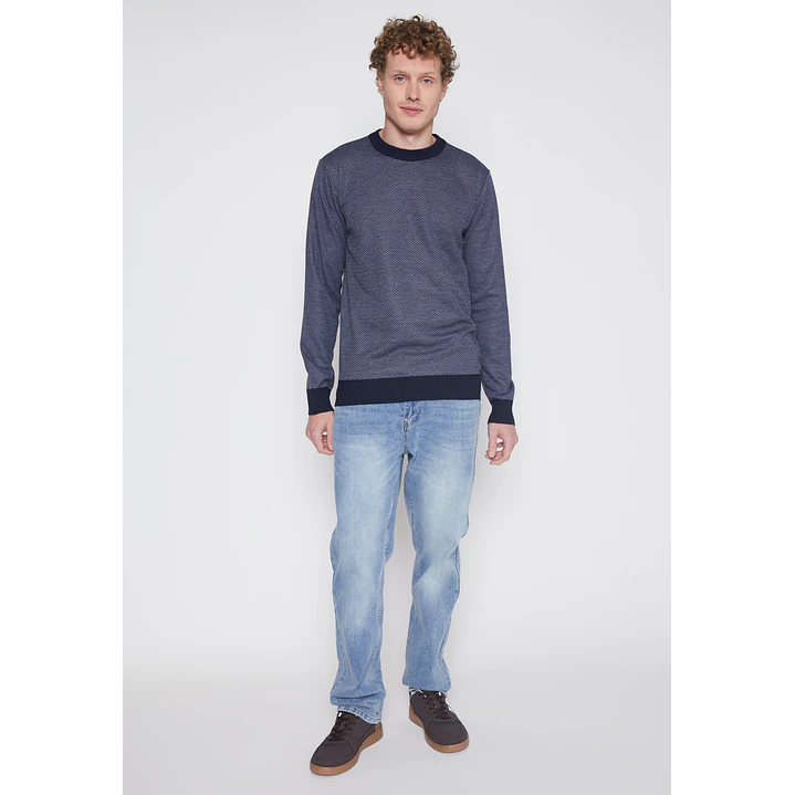 Sweater Bicolor Hombre Azul Familyshop 2