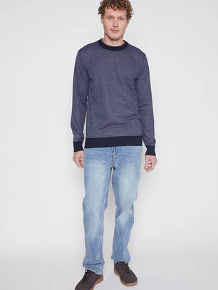 Sweater Bicolor Hombre Azul Familyshop