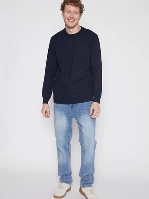 Sweater Tela Hombre Azul Familyshop