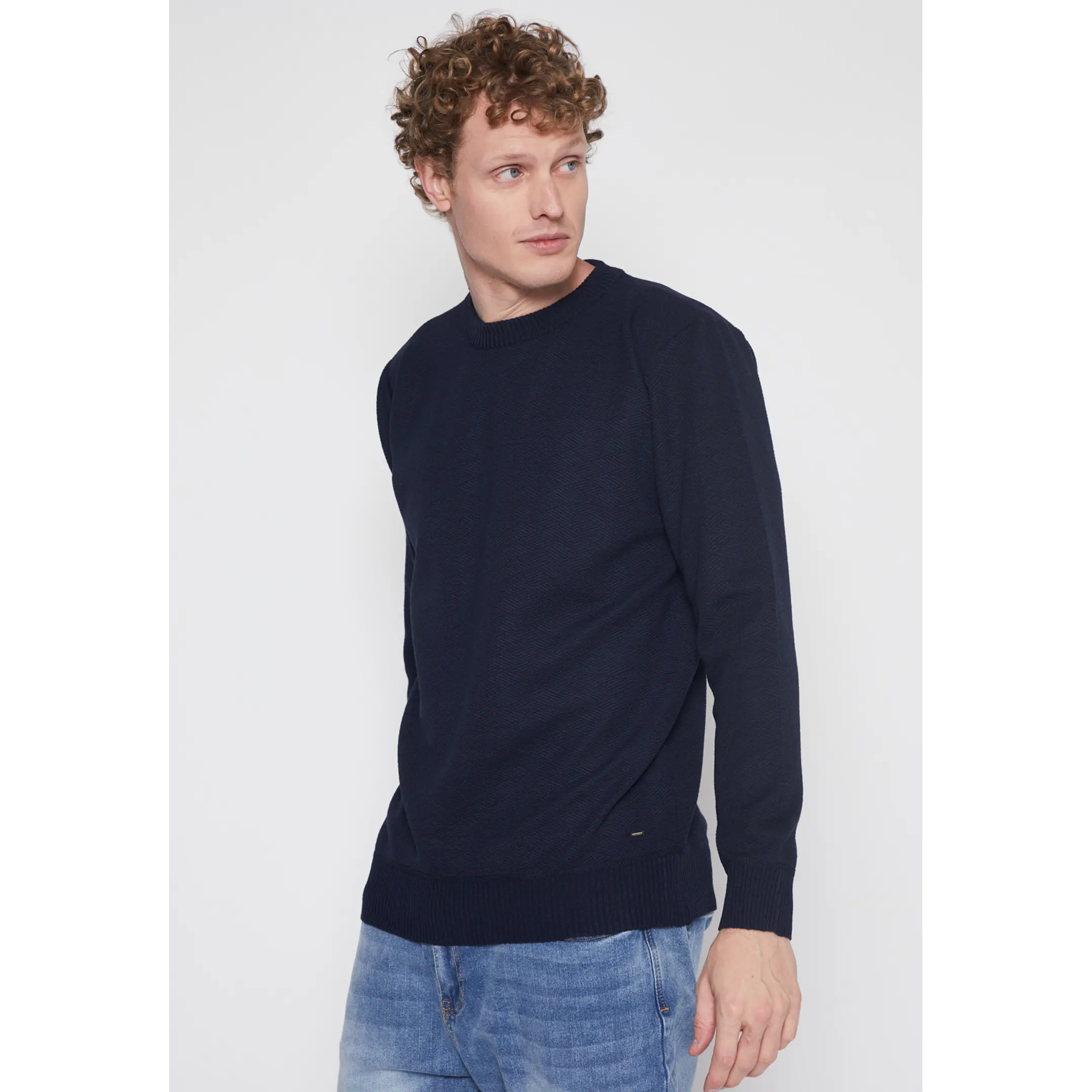 Sweater Tela Hombre Azul Familyshop 1