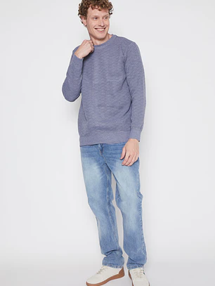 Sweater Tela Hombre Gris Familyshop
