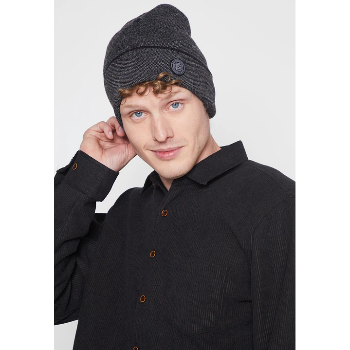 Gorro Jaspeado Hombre Negro Familyshop 2