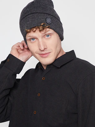 Gorro Jaspeado Hombre Negro Familyshop