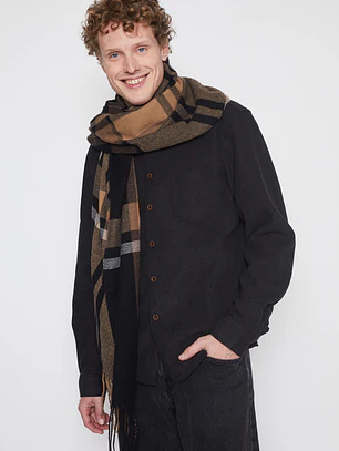 Bufanda Escocesa Hombre Café Familyshop