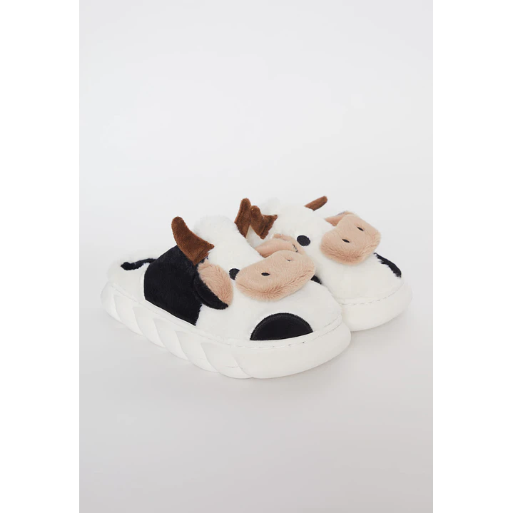 Pantufla Animal Mujer Blanco Familyshop 1