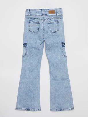 Jeans Flare Costura Lola Azul Familyshop