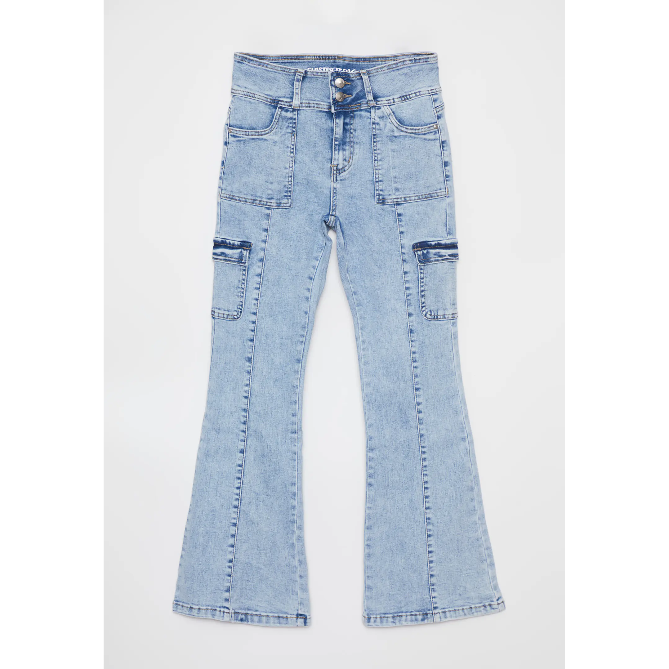 Jeans Flare Costura Lola Azul Familyshop 1