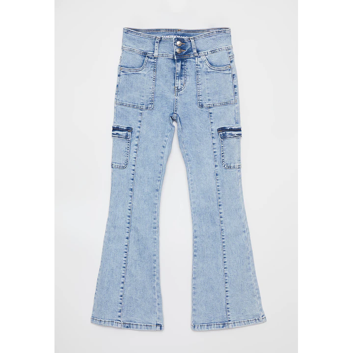Jeans Flare Costura Lola Azul Familyshop 1