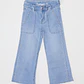 Jeans Wide Leg Tachas Niña Azul Familyshop - Miniatura 1
