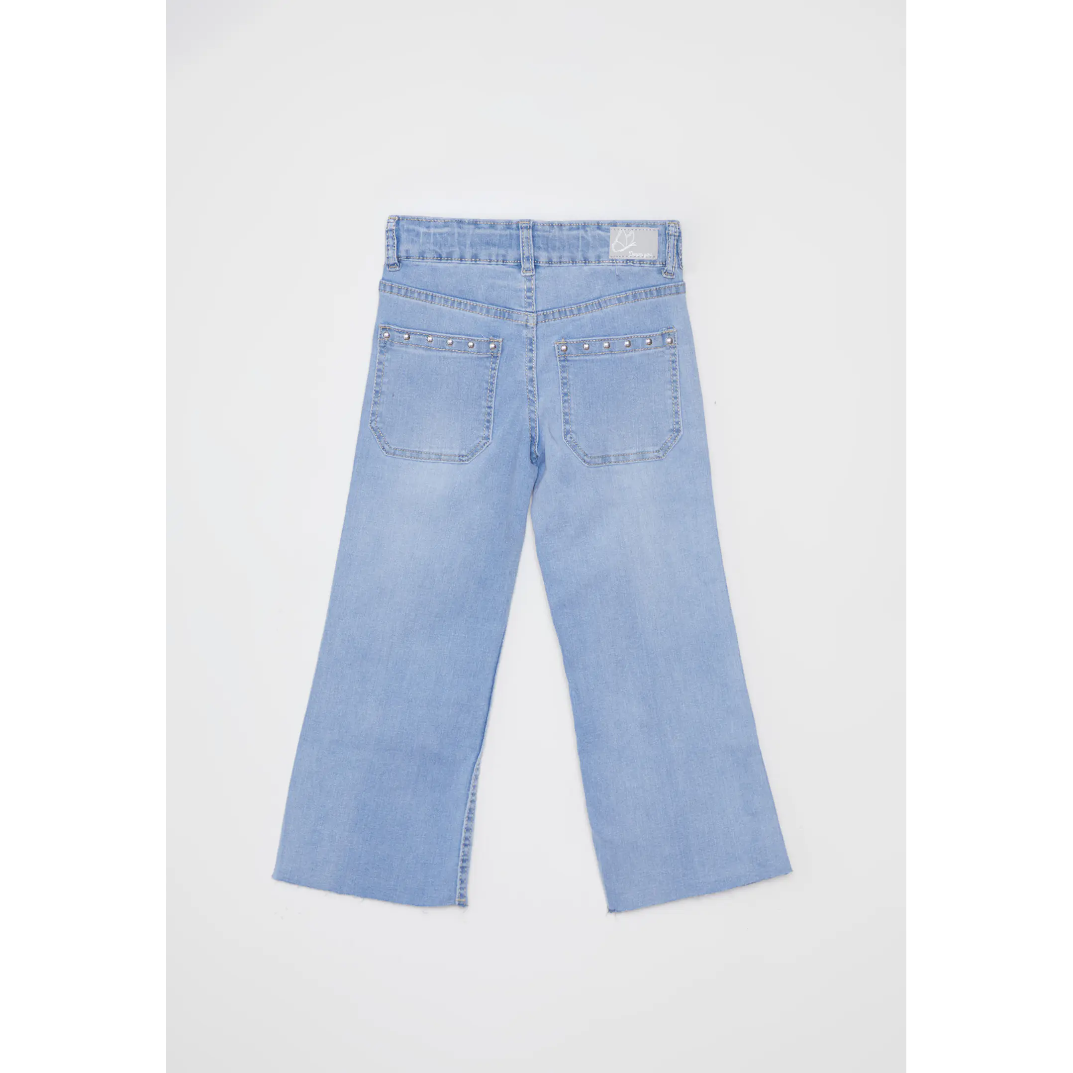 Jeans Wide Leg Tachas Niña Azul Familyshop 2