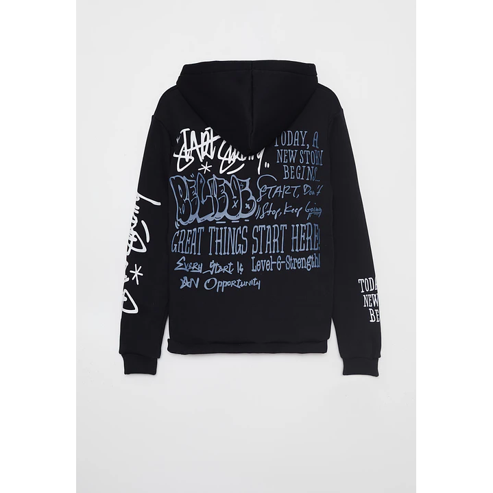 Polerón Urban Letra Lolo Negro Familyshop 2