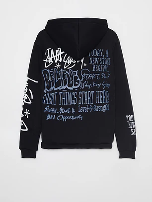 Polerón Urban Letra Lolo Negro Familyshop