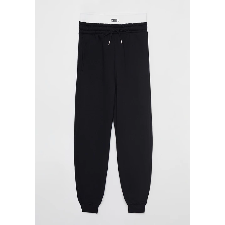 Pantalón Buzo Elasticado Lola Negro Familyshop 1