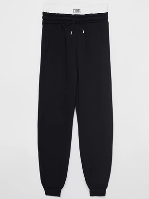 Pantalón Buzo Elasticado Lola Negro Familyshop