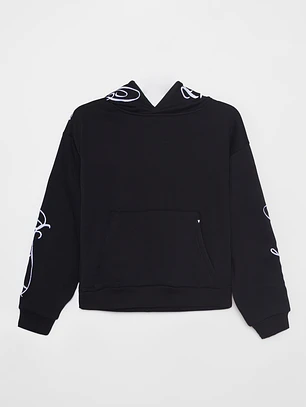 Polerón Bordado Mangas Lola Negro Familyshop