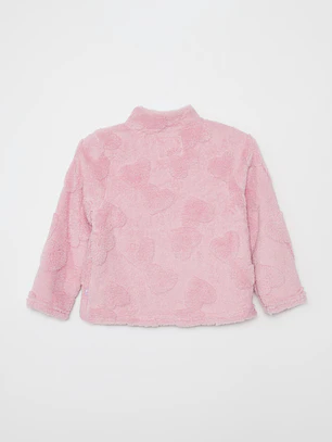 Polar Peludo Flores Niña Rosado Familyshop