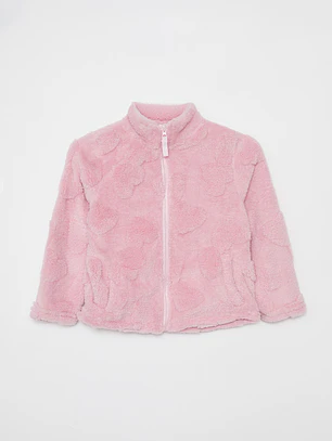 Polar Peludo Flores Niña Rosado Familyshop