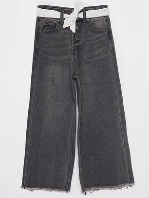 Jeans Wide Leg Niña Negro Familyshop