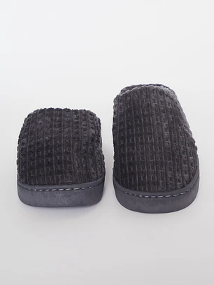 Pantufla Plush Hombre Gris Familyshop