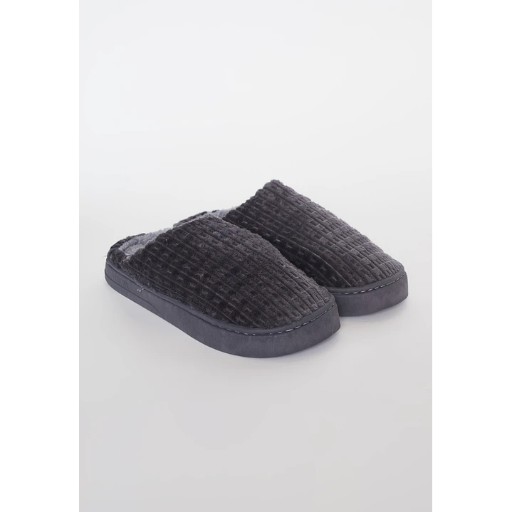 Pantufla Plush Hombre Gris Familyshop 1