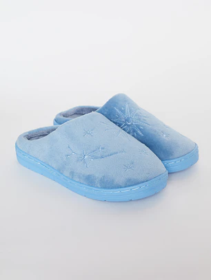 Pantufla Bordado Mujer Azul Familyshop