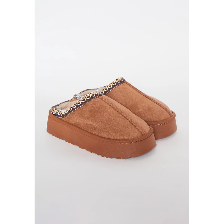 Pantufla Étnica Mujer Café Familyshop 1