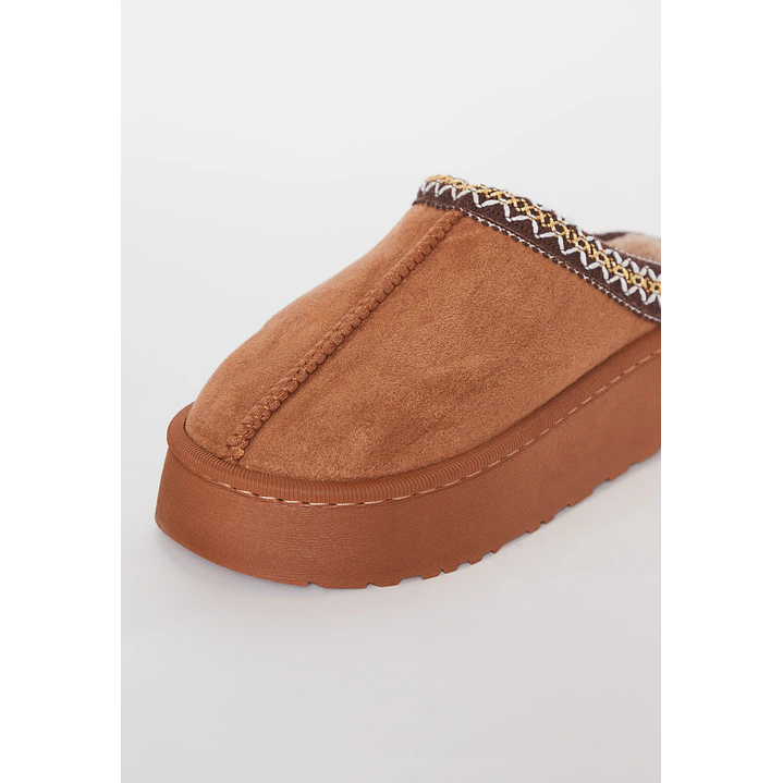 Pantufla Étnica Mujer Café Familyshop 2