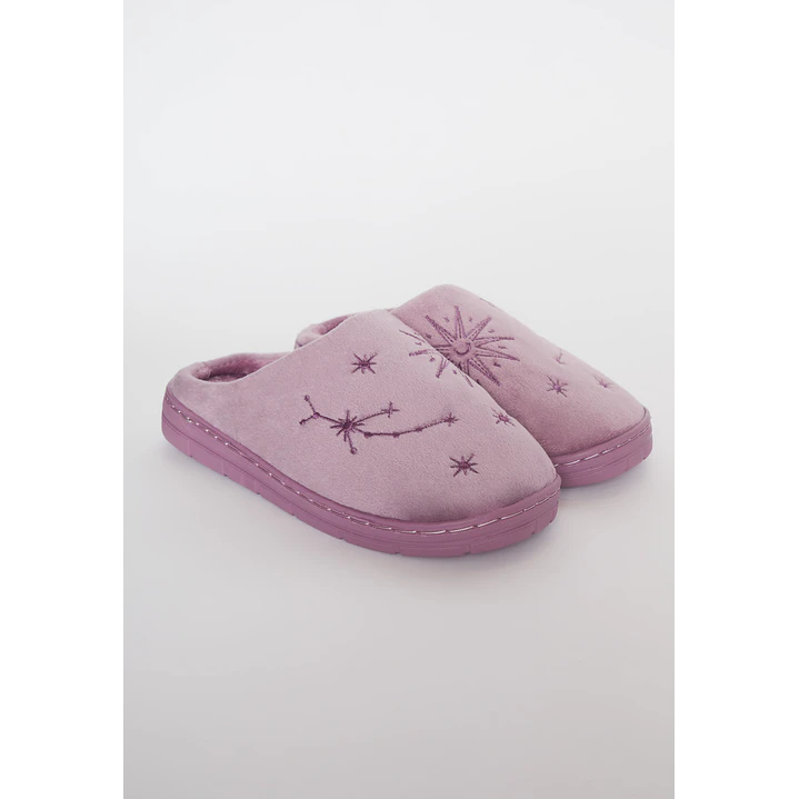 Pantufla Bordado Mujer Morado Familyshop 1