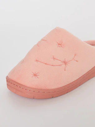 Pantufla Bordado Mujer Coral Familyshop