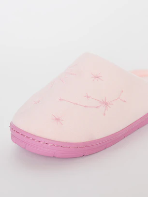 Pantufla Bordado Mujer Rosado Familyshop