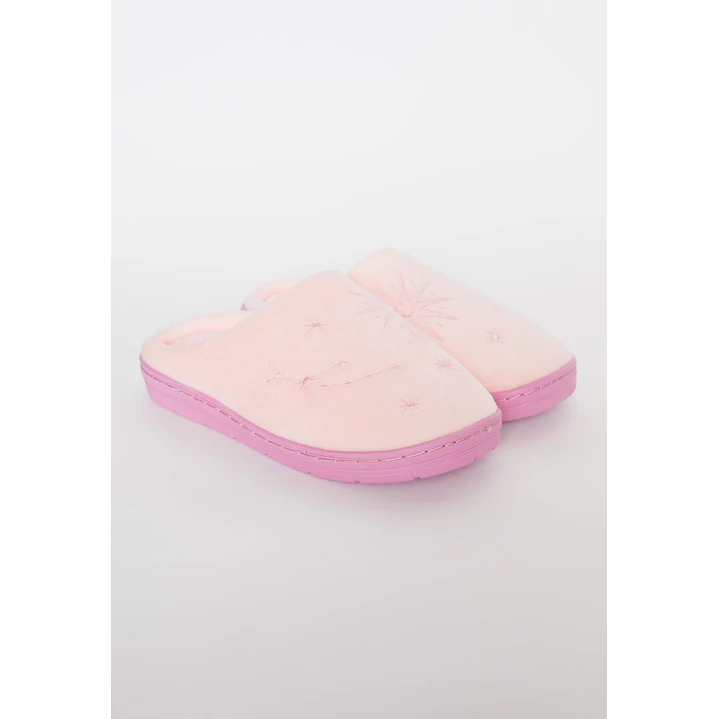 Pantufla Bordado Mujer Rosado Familyshop 1