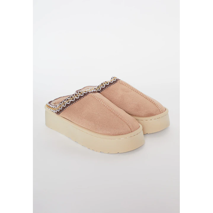 Pantufla Étnica Mujer Beige Familyshop 1