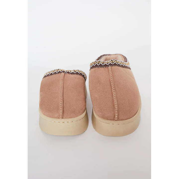 Pantufla Étnica Mujer Beige Familyshop 3
